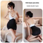 Long night sexy lingerie back hollow sexy temptation stretch slim fit skirt nightclub uniform temptation 1905