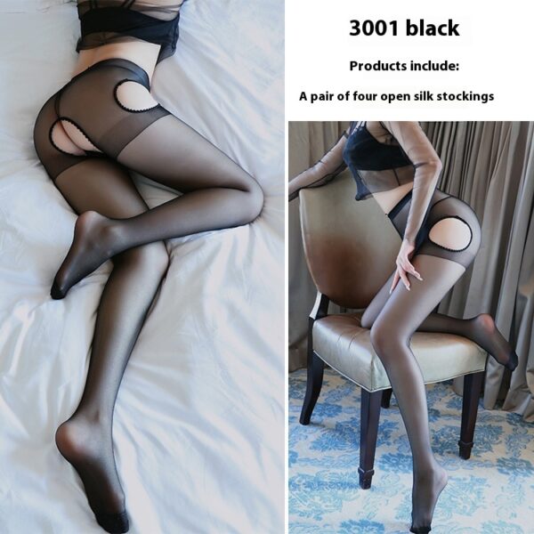 Sexy underwear sexy suspenders one body socks pure desire stockings female color contrast long tube sexy stockings3001