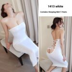 Long night sexy lingerie sexy hip skirt pajamas strap uniform temptation passion hot suit female 1413