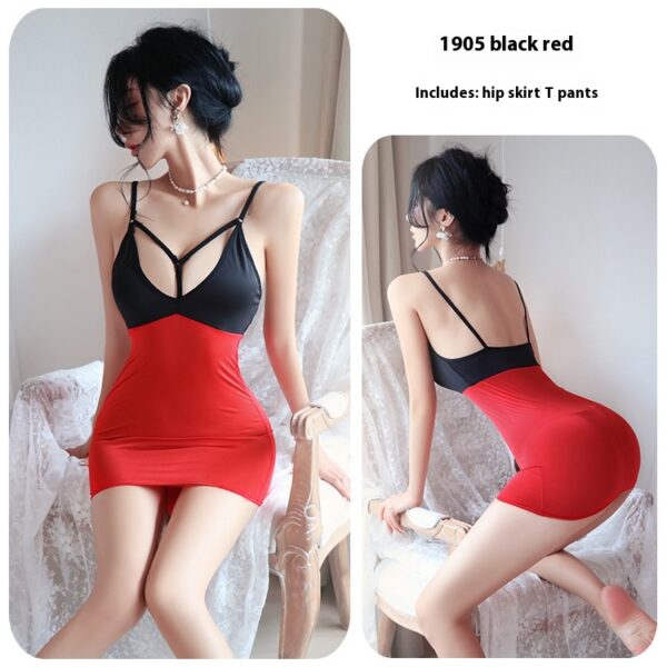 Long night sexy lingerie back hollow sexy temptation stretch slim fit skirt nightclub uniform temptation 1905