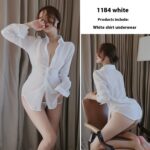 情趣内衣女雪纺性感白衬衫制服诱惑居家服夜迷离代发1184