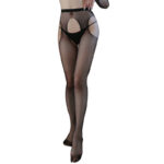 Sexy underwear sexy suspenders one body socks pure desire stockings female color contrast long tube sexy stockings3002