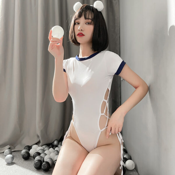 Long night sexy lingerie women's tight open jumpsuit suit foreign trade sexy seduction uniform 1326