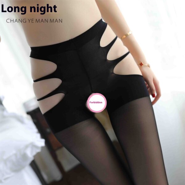 Sexy underwear sexy suspenders one body socks pure desire stockings female color contrast long tube sexy stockings3054
