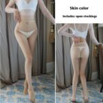 Sexy underwear sexy suspenders one body socks pure desire stockings female color contrast long tube sexy stockings3014