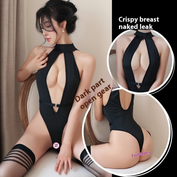 Long night sexy lingerie sexy seduction free off open-end hollow uniform seduction pajamas passion one-piece 2019